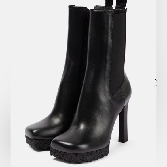 Off-White leather heeled boots - Picture 7 of 9